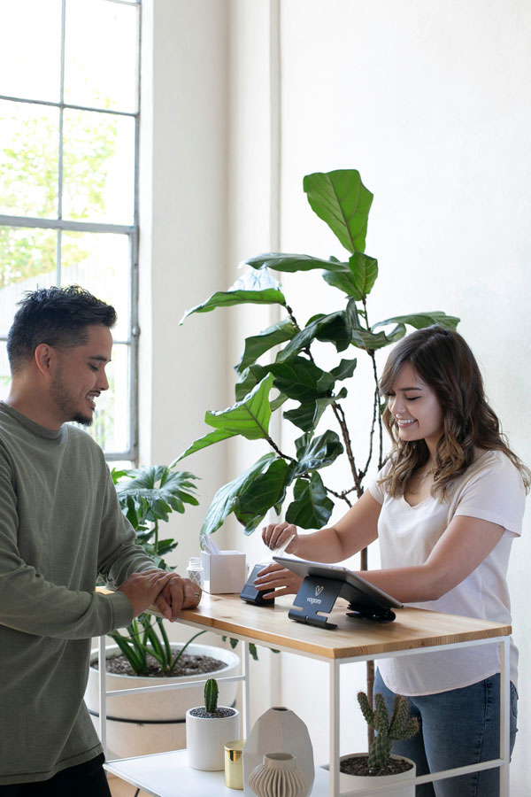 Shopping with debit card